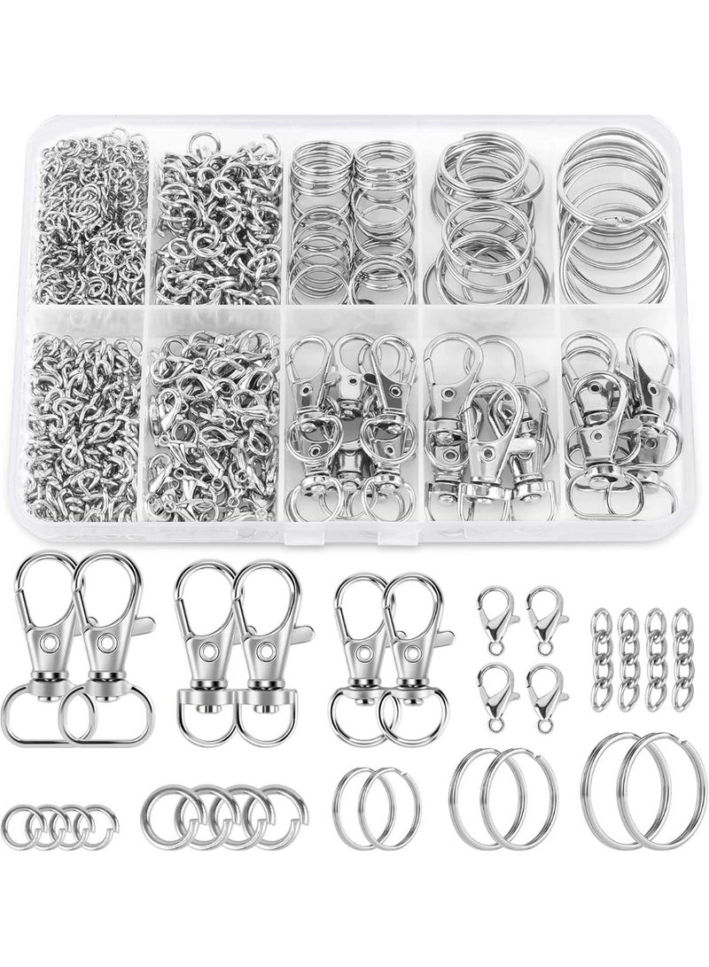 Arabest 523PCS Keychain Making Kit, Keychain Making Supplies Including Keychains Clips Hooks, Key Chain Rings, Lobster Claw Clasps and Jump Rings for Jewelry Making Supplies, Crafts - Image 1