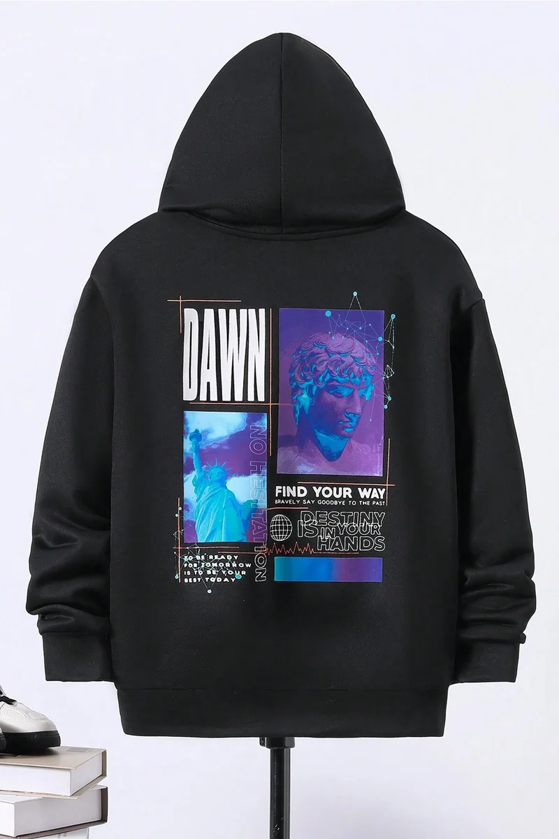ONLYTRENDWEAR Childrens Dawn Printed Sweatshirt 3-4 Years Old Black