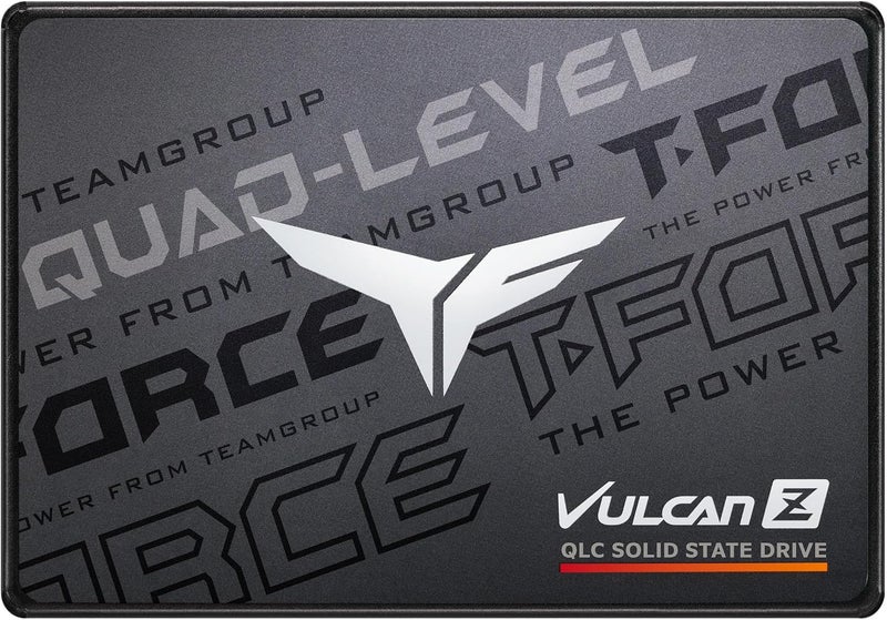 TEAMGROUP T-Force Vulcan Z 1TB مع ذاكرة تخزين مؤقت SLC و NAND ثلاثي الأبعاد QLC مقاس 2.5 بوصة واجهة SATA III محرك أقراص الحالة الصلبة الداخلي SSD (سرعة القراءة/الكتابة تصل إلى 550/500 ميجابايت/ثانية) T253TY001T0C101 - Image 1