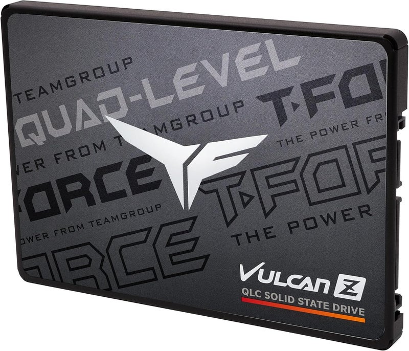 TEAMGROUP T-Force Vulcan Z 1TB مع ذاكرة تخزين مؤقت SLC و NAND ثلاثي الأبعاد QLC مقاس 2.5 بوصة واجهة SATA III محرك أقراص الحالة الصلبة الداخلي SSD (سرعة القراءة/الكتابة تصل إلى 550/500 ميجابايت/ثانية) T253TY001T0C101 - Image 2