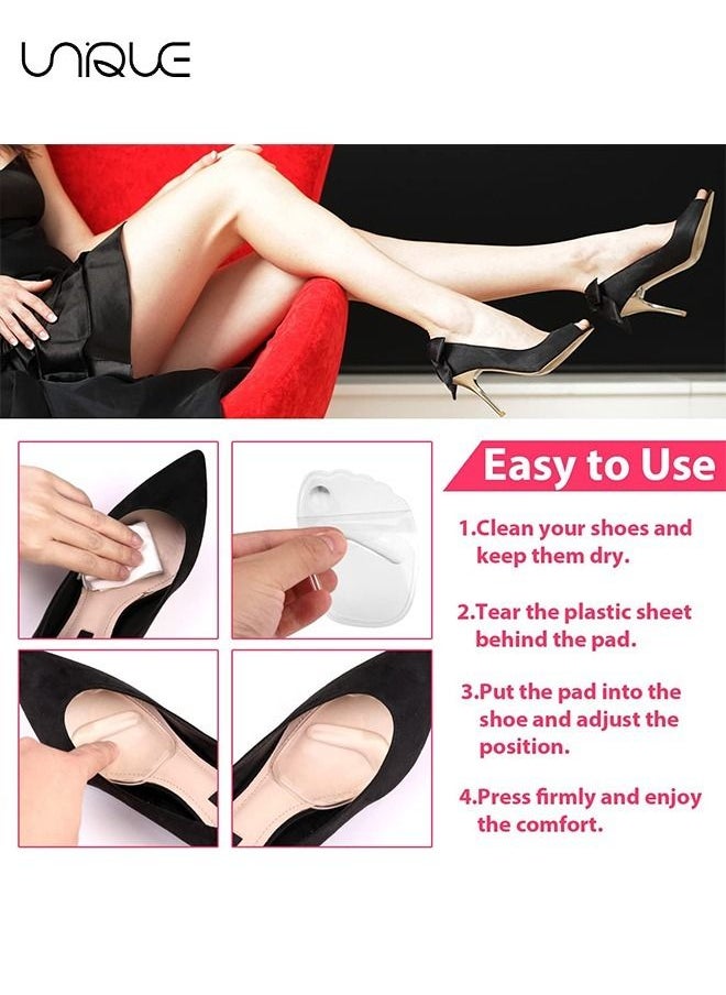 Unique - 4 Pcs Gel Ball of Foot Cushions - Self-Stick Ball of Foot Pad for Women - Shock Absorption Heels Insoles for Pain Relief -  Anti-Slip Forefoot Cushions - Image 1