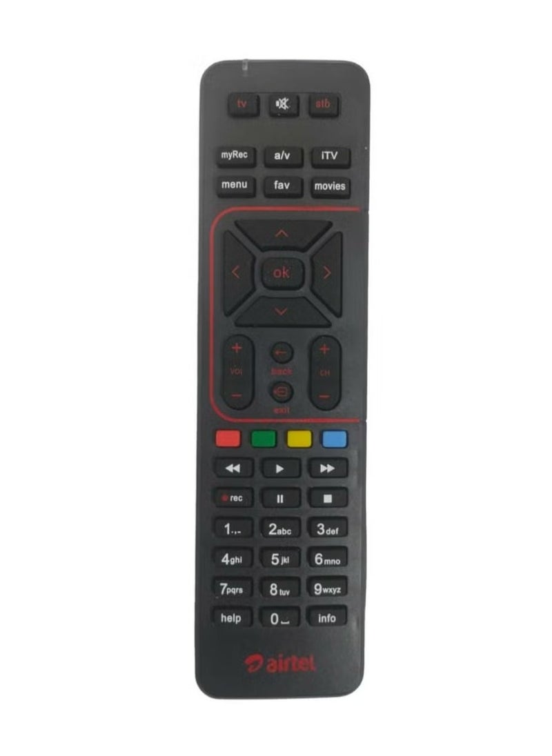 Airtel - Remote for Digital Set Top Box with Recording Feature – Compatible with Airtel DTH | Easy Pairing with TV Remote for Seamless Control – High-Quality Remote for TV Viewing & Recording - Image 1