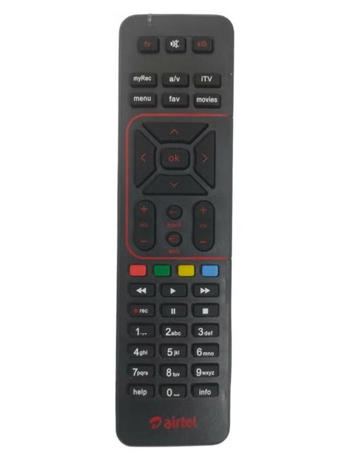 Remote for Digital Set Top Box with Recording Feature – Compatible with Airtel DTH | Easy Pairing with TV Remote for Seamless Control – High-Quality Remote for TV Viewing & Recording