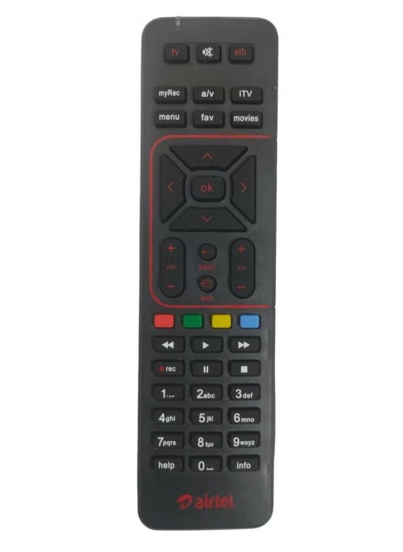 Airtel - Remote for Digital Set Top Box with Recording Feature – Compatible with Airtel DTH | Easy Pairing with TV Remote for Seamless Control – High-Quality Remote for TV Viewing & Recording - Image 1