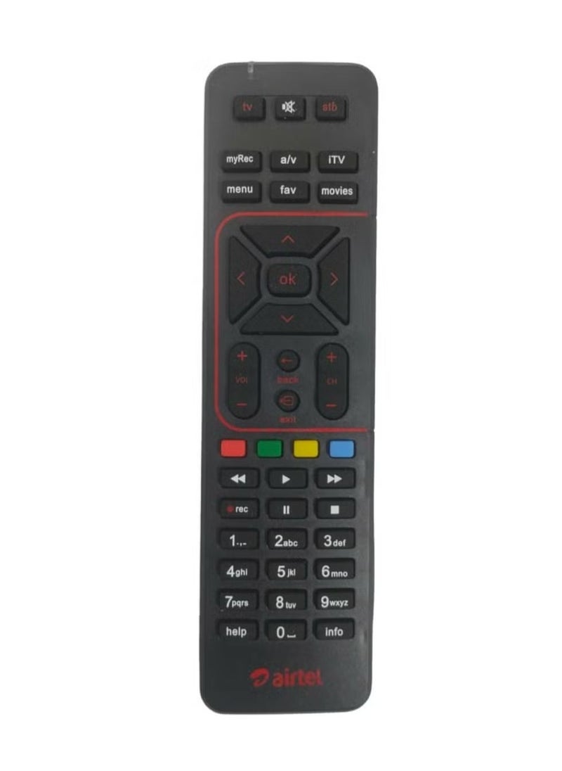 Airtel - Remote for Digital Set Top Box with Recording Feature – Compatible with Airtel DTH | Easy Pairing with TV Remote for Seamless Control – High-Quality Remote for TV Viewing & Recording - Image 1