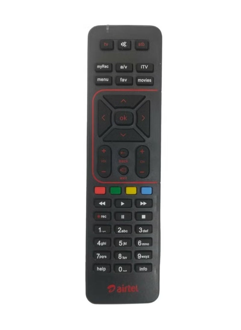 Airtel - Remote for Digital Set Top Box with Recording Feature – Compatible with Airtel DTH | Easy Pairing with TV Remote for Seamless Control – High-Quality Remote for TV Viewing & Recording - Image 1