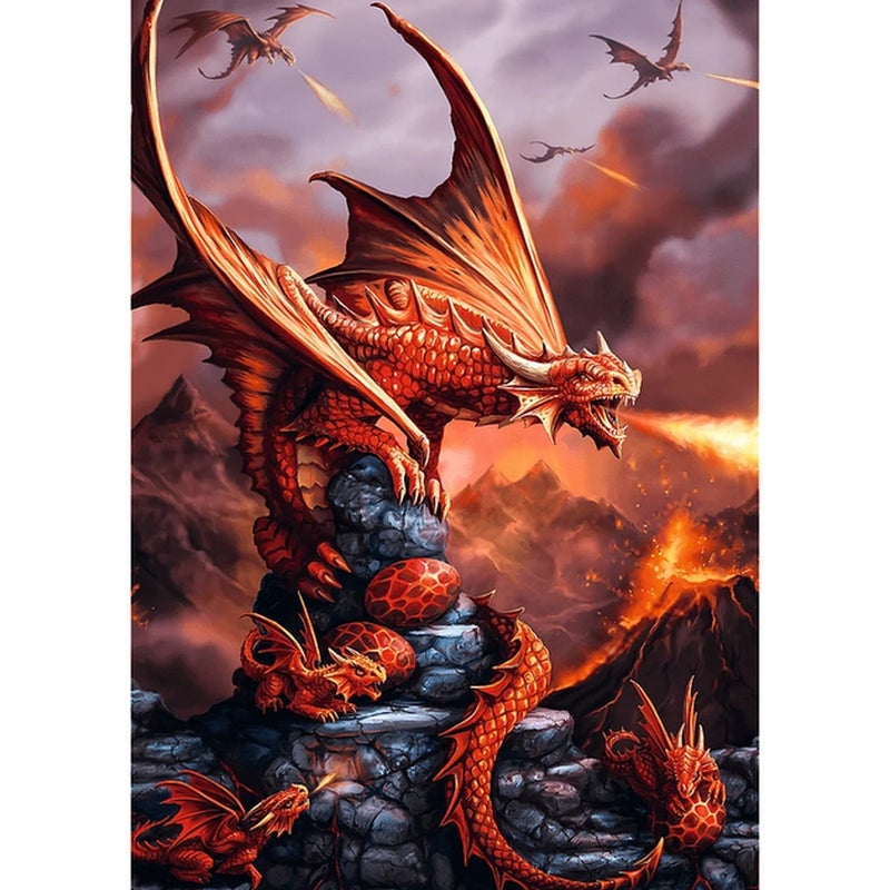 Trefl - Puzzle Premium Anne Stokes Fire Dragon ( 1000 Pcs ) - 10900 - Image 2