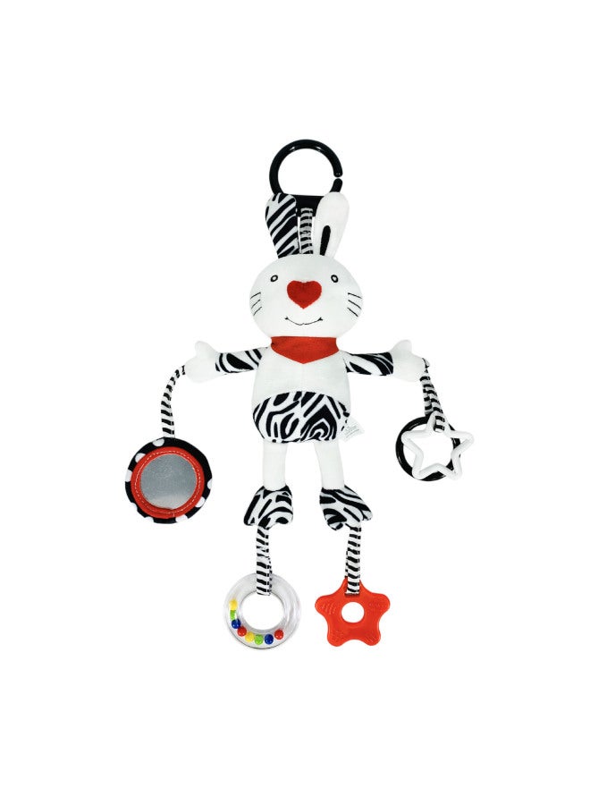 bbsky Animal Newborn Baby Soothing Plush Doll Puzzle 0-1 Year Old Car Hanging Bed Hanging Stroller Pendant Baby Toy - Image 1