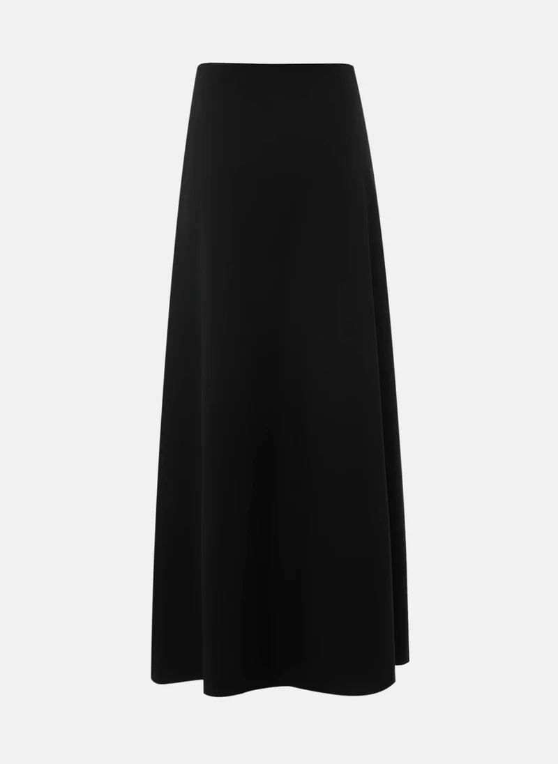 Lichi Flared satin maxi skirt