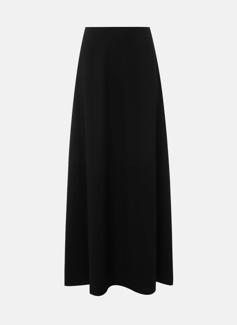 Lichi Flared satin maxi skirt