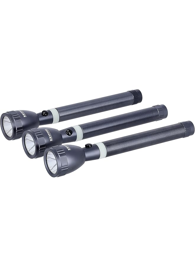 KRYPTON KNFL5136 3PCS Rechargeable Led Flash Light Portable Design Aluminum Body with 4 Hour Working T6 Led with Triple Booster technology Ideal for Indoor & Outdoor use - Image 1