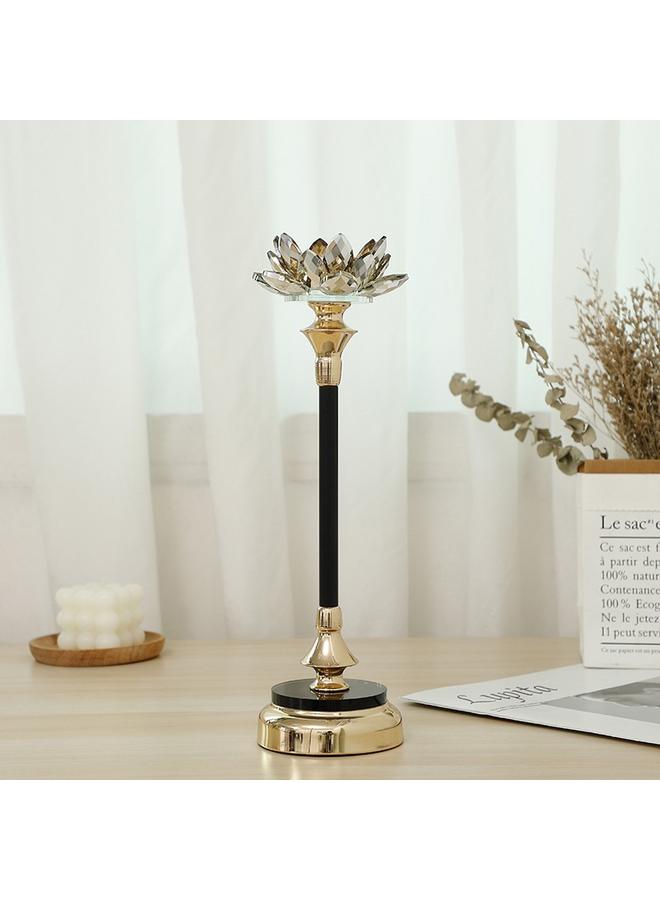 Bluejw New Crystal Candle Holder New Year Gift Multi-specification Lotus Company Wedding Home Metal Props  - Image 1