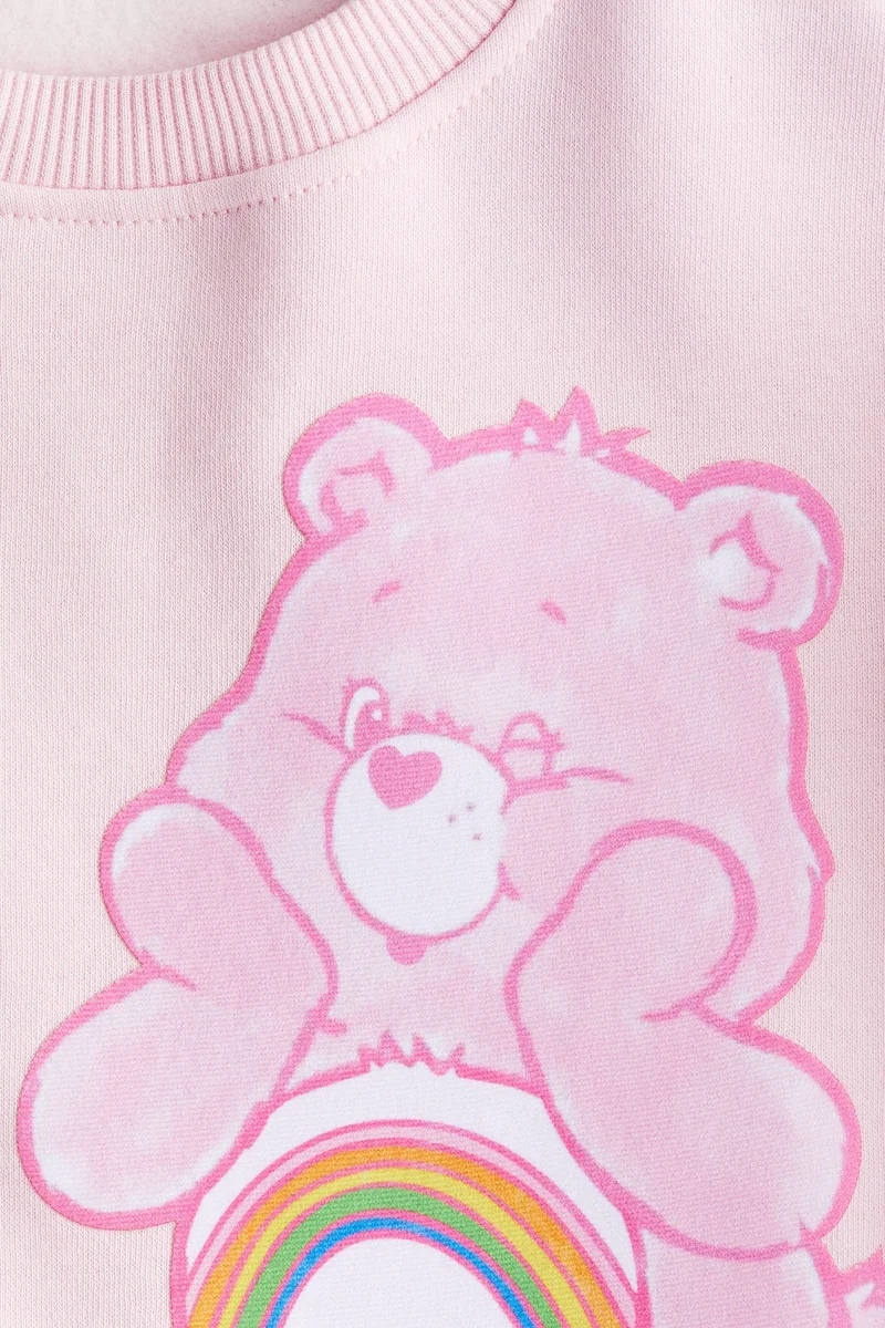 H&M Frill-trimmed printed sweatshirt