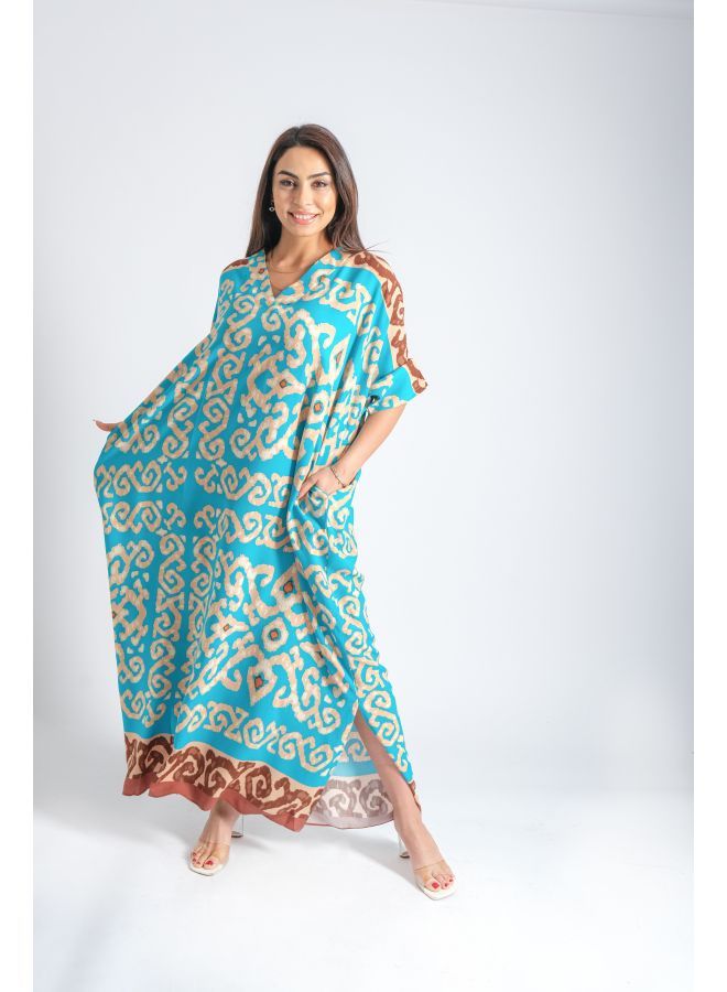 لندونيلا فستان بقماش خفيف الوزن - بني - Free Size - 100133 - Image 2