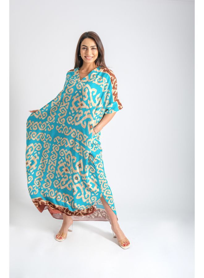 لندونيلا فستان بقماش خفيف الوزن - بني - Free Size - 100133 - Image 3