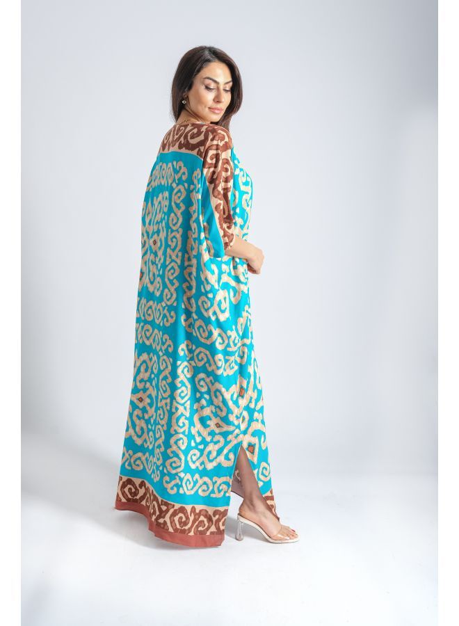 لندونيلا فستان بقماش خفيف الوزن - بني - Free Size - 100133 - Image 4