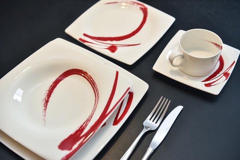 Red Vanilla Paint It Red Square Soup Bowl 10oz Set of 6 1 - Image 2