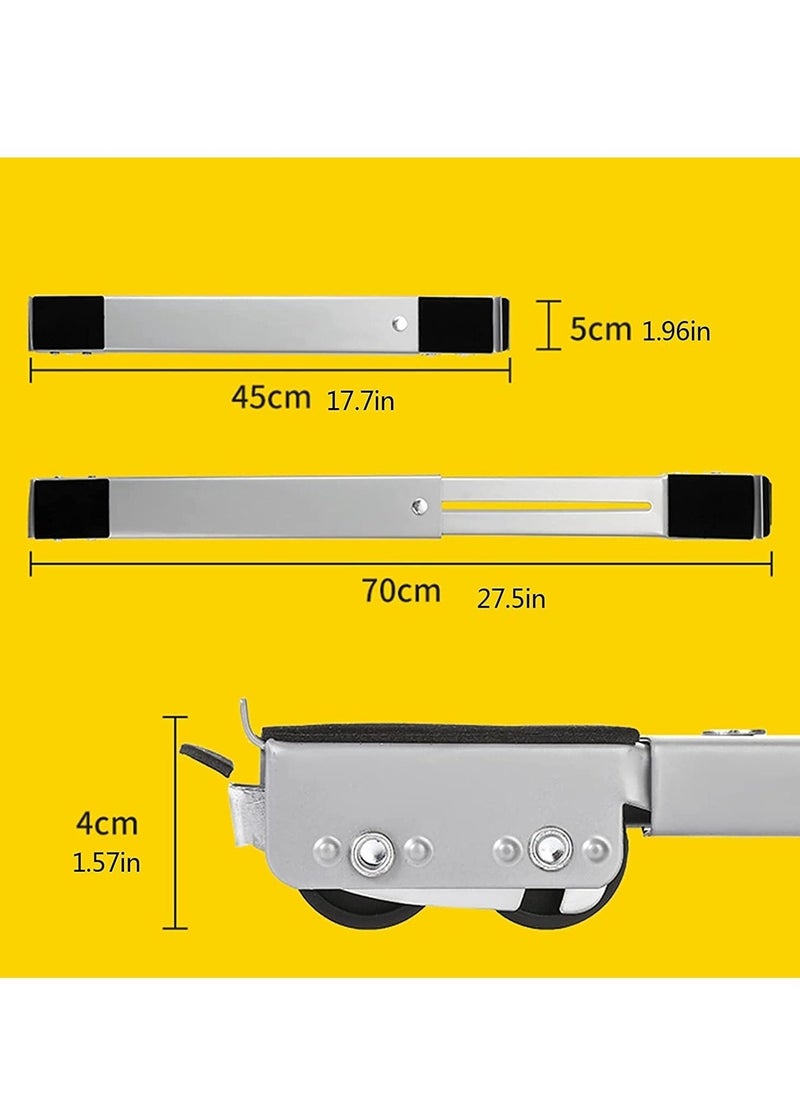 بيوينتي 2 Pieces Adjustable Washing Machine Pedestals Frame ， Drum Washing Machine Refrigerator Mobile Base ， Multifunction Washing Machine Base Stand Movably Adjustable  - Image 4