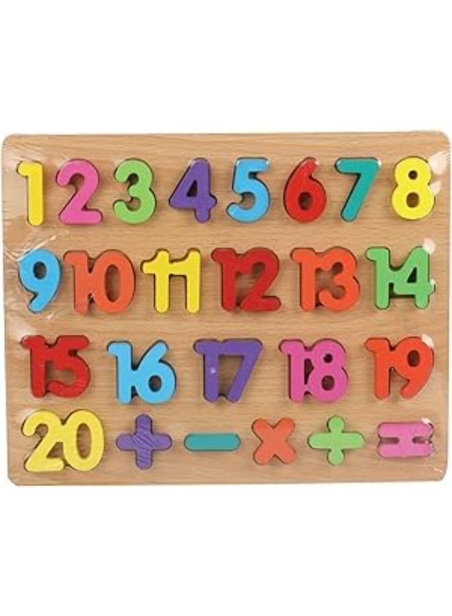 ABC wooden Puzzle Letters Plates Education toys for kids by Play2Learn-multi size (numbers)