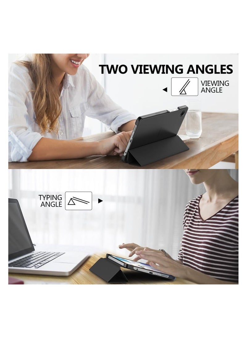 Slim Case for Samsung Galaxy Tab A9 8.7 Inch 2023 Model (SM-X110, SM-X115), Ultra Thin Lightweight Hard Back Shell Tri-Fold Stand Cover with Auto Wake/Sleep, Black - Image 4