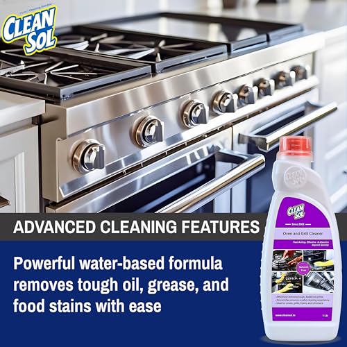 Cleansol Oven & Grill Cleaner – 1L | Heavy-Duty Kitchen Degreaser for Oven Interiors, Grills, Gas Burners, Baking Trays, Chimneys & Exhaust Hoods | Removes Burnt Grease, Oil & Carbon Residue - Image 2