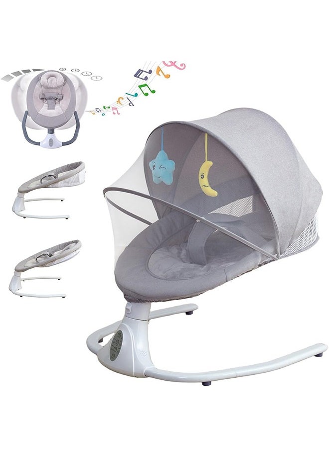 JCB CHIC - Electric Baby Swing Multifunctional Baby Cridle with Remote Control for 0-18 Months Newborn, Infant, Toddler Portable Baby Rocking Chair with Mosquito Net for Indoor Outdoor - Image 1