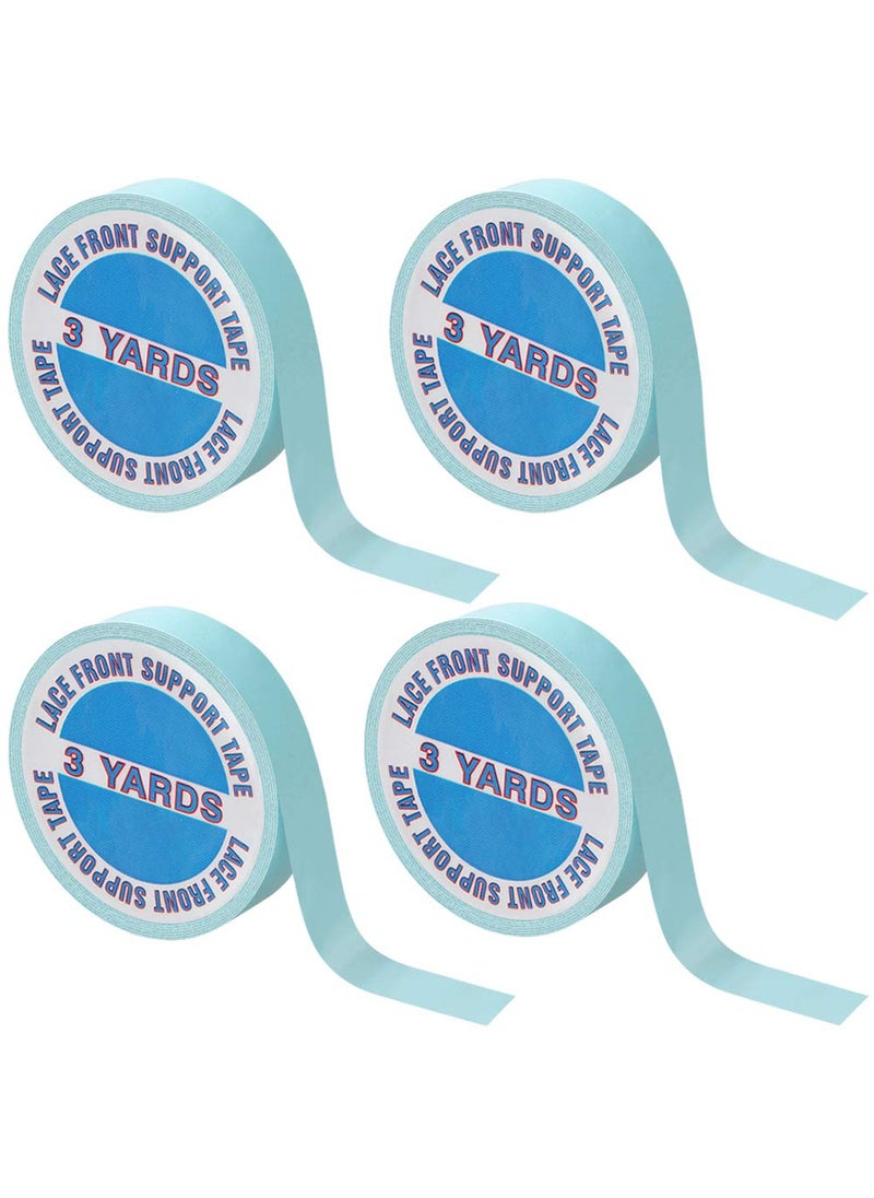 Heqishun - 4 Pack Wig Tape Double Sided Lace Front Support Tape 12 Yards Adhesives Tape for Lace Front Wigs Toupees Hair Extensions and Hairpieces 1cm x 3 Yards - Image 1