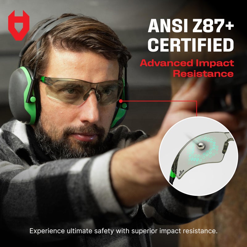 NoCry Tinted Safety Glasses for Men and Women with Anti-Fog and Scratch Resistant Wrap-Around Lenses â€” Adjustable Temples and Nose Pads â€” 100% UV Resistant, ANSI Z87.1 Certified Protective Eyewear - Image 5