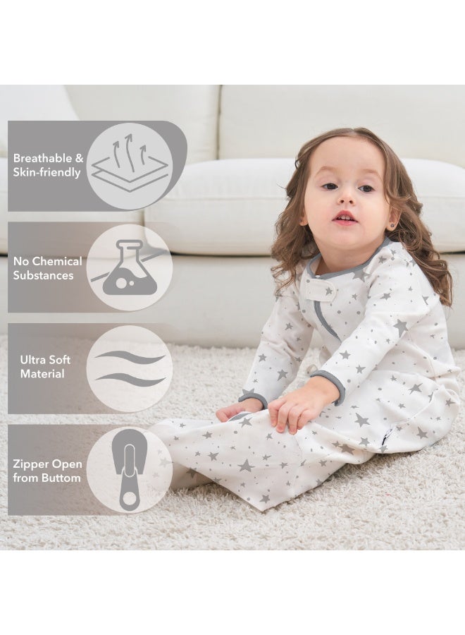 Miracle Baby 100% Cotton Long sleeves Baby Sleeping Bag, Double Zipper Baby Wearable Blankets  0.5TOG  - Image 2