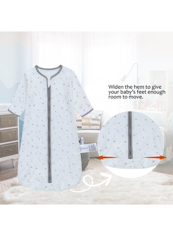 Miracle Baby 100% Cotton Long sleeves Baby Sleeping Bag, Double Zipper Baby Wearable Blankets  0.5TOG  - Image 4
