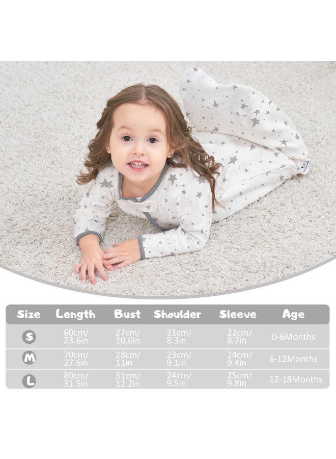 Miracle Baby 100% Cotton Long sleeves Baby Sleeping Bag, Double Zipper Baby Wearable Blankets  0.5TOG  - Image 5