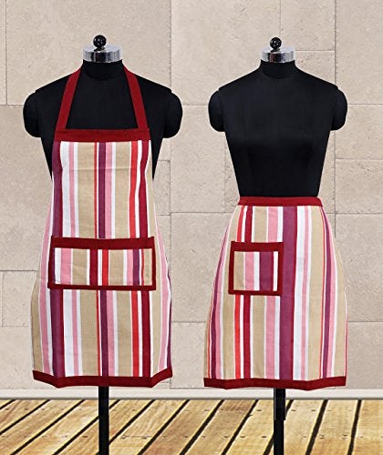 Dekor World Stripe Fun Apron Set (Pack of 2 Pcs) - Image 2