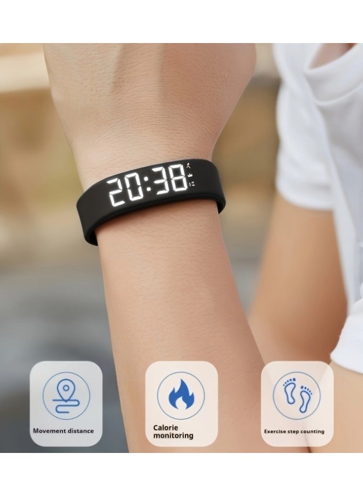 AROAQ Multifunctional Simple Fashion Unisex Electronic Watch with Alarm Clock, Pedometer, Timer, Luminous Display, Senseless Wear, and Sports Functions - Ideal Holiday Gift, Suitable for Any Occasion - Includes One Hand Rope - Image 3