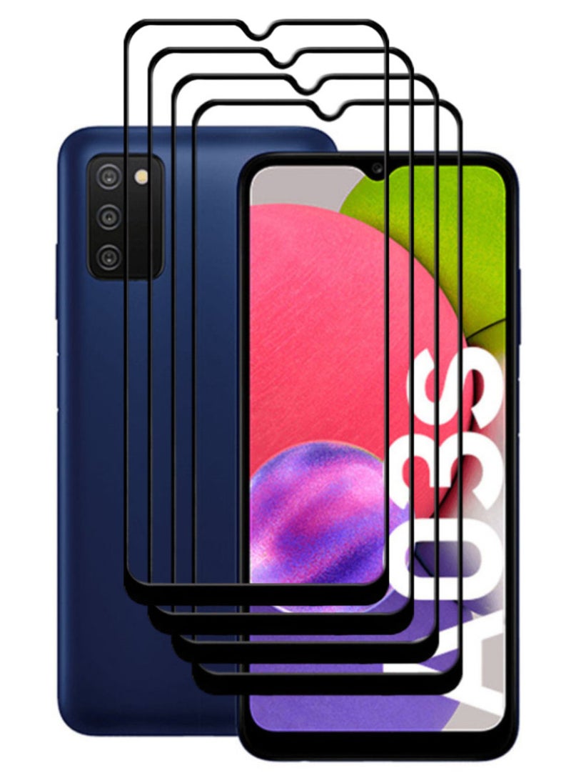 ACLIX 4 Pieces Antistatic ESD Dustproof Premium Quality High Definition Tempered Glass Screen Protector Designed For Samsung Galaxy A03s - Image 1