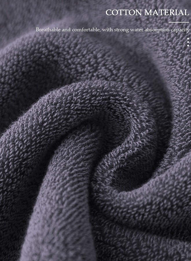 DUNISO Grey towel，Thickened and Enlarged Bath Towel with Embroidery and Custom Logo Design,Multipurpose Use as Bath Fitness, Bathroom, Shower, Sports, Yoga Towel，The Size of The Towel is 40 * 80 - Image 5