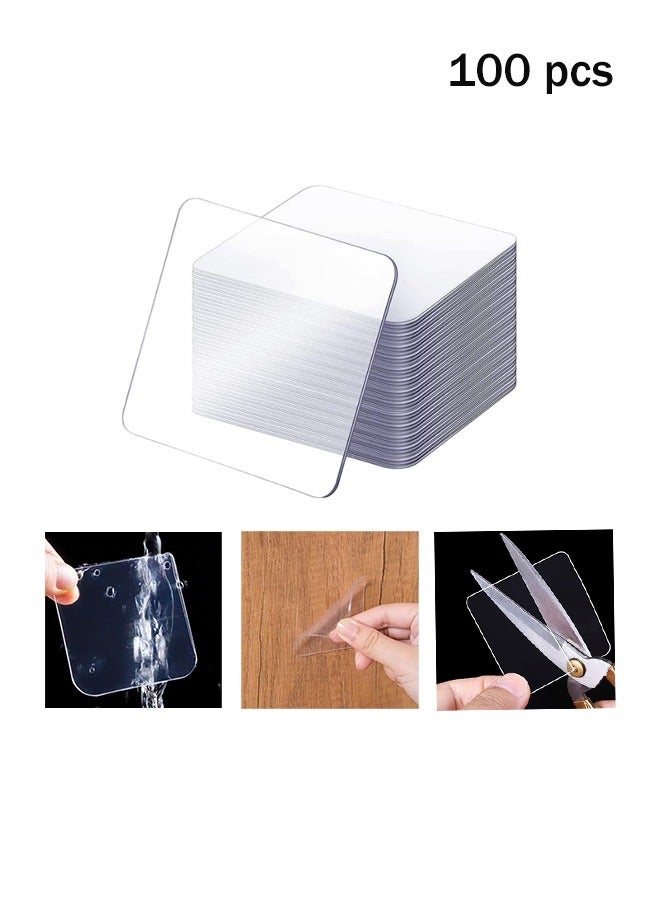 Generic 100 Pcs Double Sided Tape Double Sided Sticker Nano Tape Clear Double Sided Tape for Home Office Supplies Tapes for Walls Hanging  - Image 1
