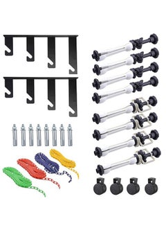DImotliyor Photography Backdrop Wall Mount Roller System 4 Support Rollers, Manual Photo Background Ceiling Holder, Including 2 Four-fold Hooks, 8 Expand Bars, 4 Chains, for Home Studio Live Shooting  - Image 1