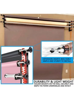 DImotliyor Photography Backdrop Wall Mount Roller System 4 Support Rollers, Manual Photo Background Ceiling Holder, Including 2 Four-fold Hooks, 8 Expand Bars, 4 Chains, for Home Studio Live Shooting  - Image 3