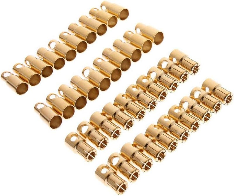 FLY RC 20 Pairs Gold Plated 6.0mm 6mm Male Female Banana Plug Bullet Connector for Motor ESC Lipo Battery - Image 1