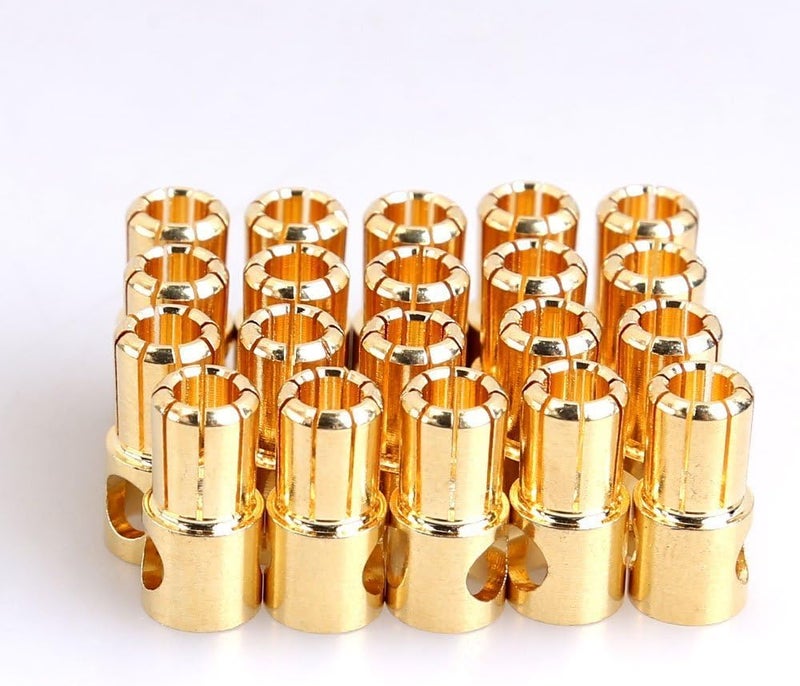 FLY RC 20 Pairs Gold Plated 6.0mm 6mm Male Female Banana Plug Bullet Connector for Motor ESC Lipo Battery - Image 3
