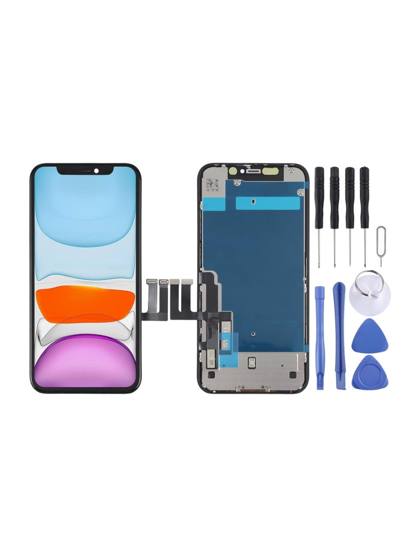 RYN RYN® For Compatible IPhone 11 LCD Screen Replacement Display Assembly, Black, With repair tool kit and Screen Protector. Compatible with Model A1984, A2105, A2106, A2107  - Image 1