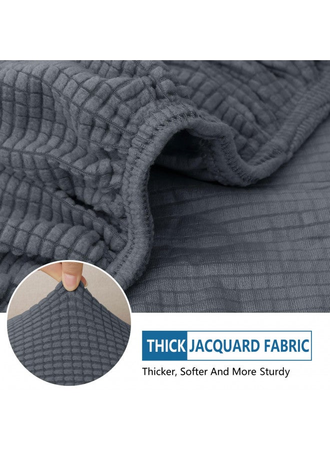 hyha hyha Waterproof Couch Cushion Covers, Washable Sofa Cushion/Seat Covers, Stretch Sofa Slipcovers, Thick Jacquard Fabric, Couch Sofa Covers for Pets with Elastic Bottom (Medium, Grey)  - Image 2