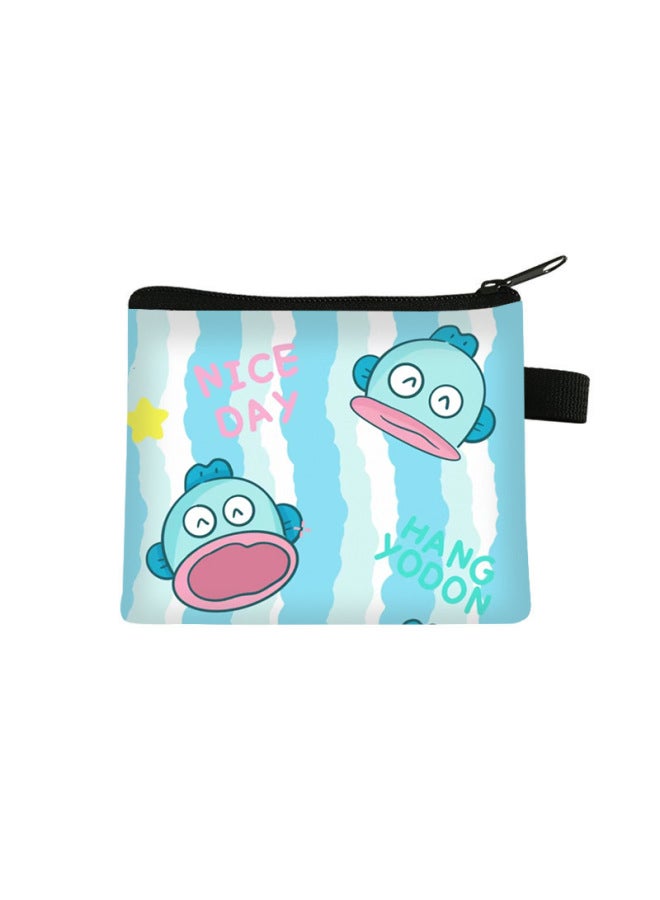 New Clownfish Children's Coin Purse, Cute Mini Wallet For Students Cartoon Earphone Storage Bag