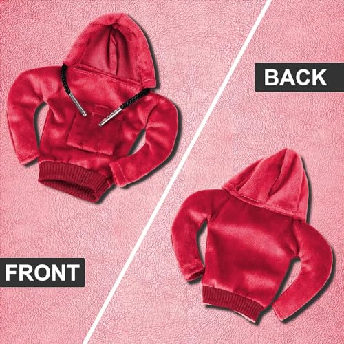 AutoBizarre Car Interior Decoration Gear Shift Knob Mini Hoodie Cover Sweater Cover 4.7 inch for All Cars, Vans & Trucks (Red) - Image 3