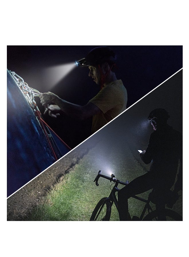 Mini Working Flashlight, 2 Pcs Portable LED Shoe Light, Flashlight with Clip, Rechargeable Adjustable 200 Lumens Flashlight, for Camping, Hiking, Emergency, Hurricane, Fishing, Power Outage  - Image 2