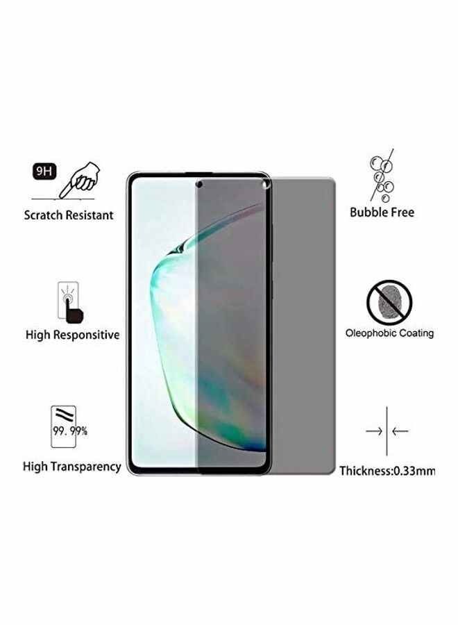 shAyzee Tempered Glass Screen Protector For Samsung Galaxy Note10 Lite Clear/Black - Image 2