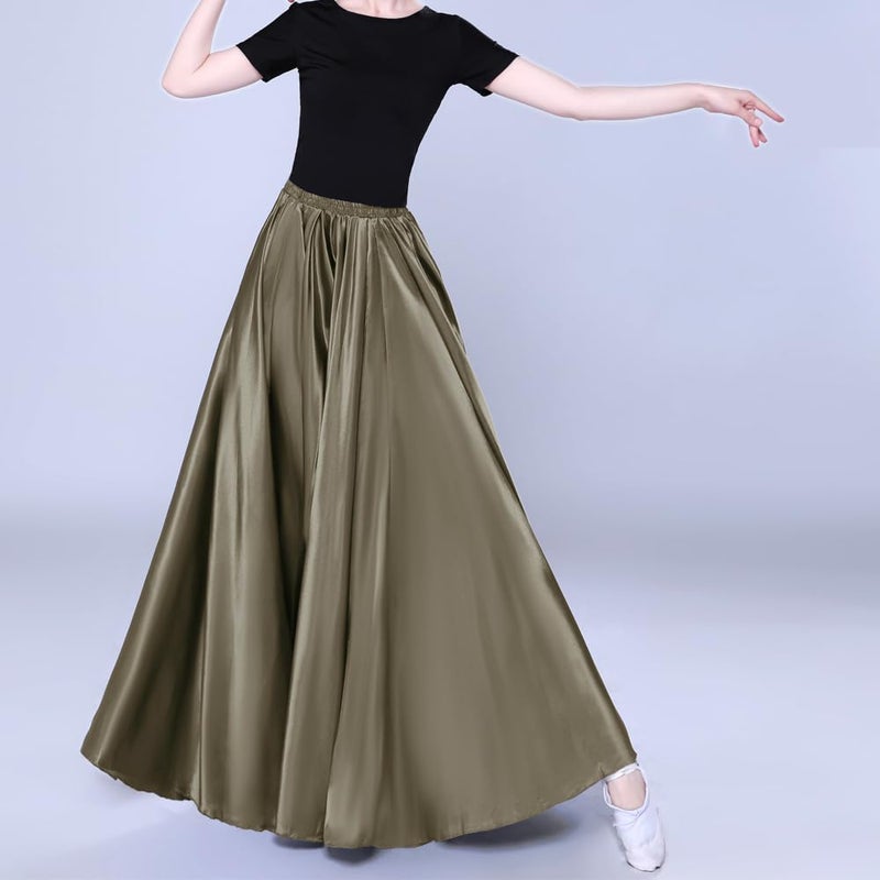Sancan Women Long Tulle Retro Maxi Tea Ankle Length Shiny Skirt for Belly Dancing Dance Costume Cosplay Holiday Weekend Party - Image 2