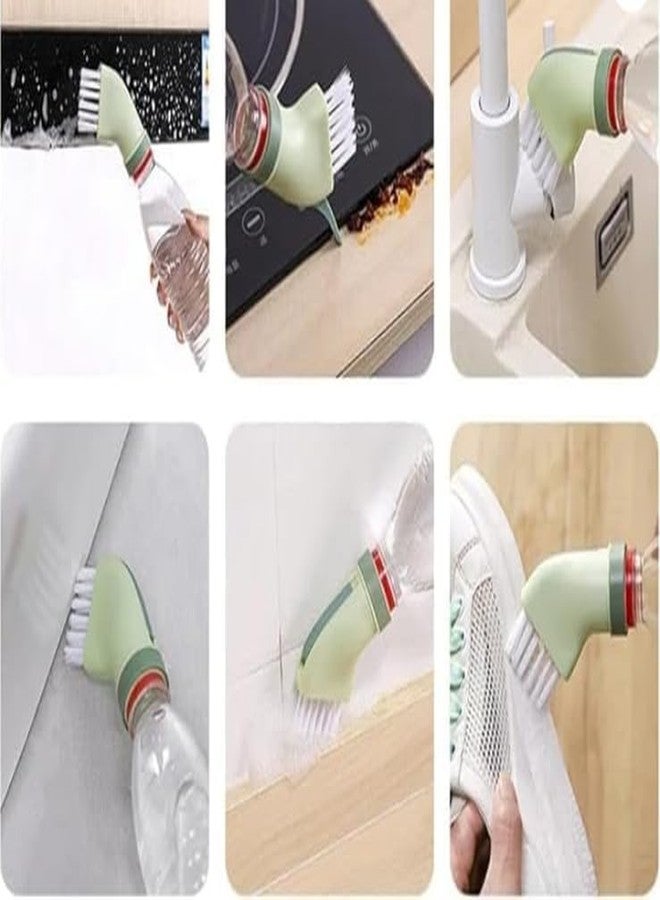 Menrexa Multi Small Cleaning Brush Tool for Crevice, Grout Cleaner Can Connect to Mineral Water Bottles, 2-in-1 Cleaning Brushes for Small Spaces, Wall Tile, Window Frame - Image 4