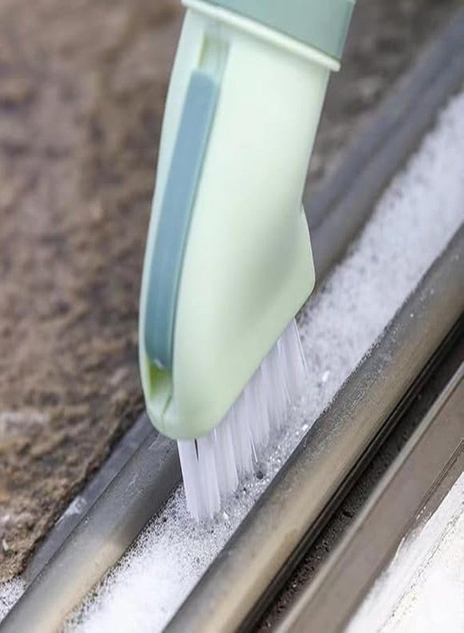 Menrexa Multi Small Cleaning Brush Tool for Crevice, Grout Cleaner Can Connect to Mineral Water Bottles, 2-in-1 Cleaning Brushes for Small Spaces, Wall Tile, Window Frame - Image 2