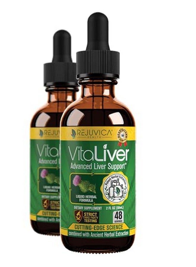 Rejuvica Health VitaLiver - Liver Health Supplement - Support Liver Cleanse & Detox - Liquid Delivery for Absorption - Milk Thistle, Artichoke, Chanca Piedra, Dandelion & More!  - Image 1